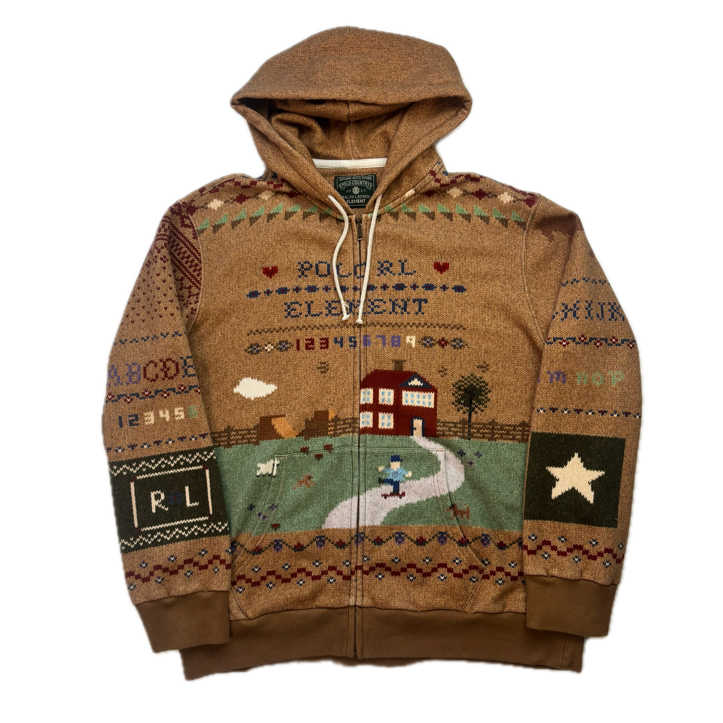 Ralph Lauren Polo Country x Element Skateboards Graphic Print Hoodie - L