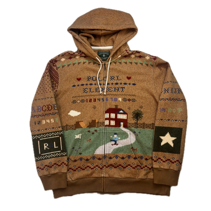 Ralph Lauren Polo Country x Element Skateboards Graphic Print Hoodie - L
