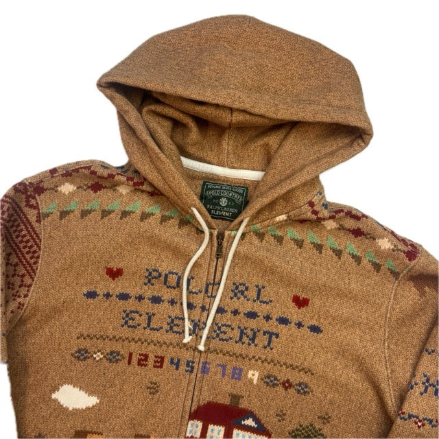 Ralph Lauren Polo Country x Element Skateboards Graphic Print Hoodie - L