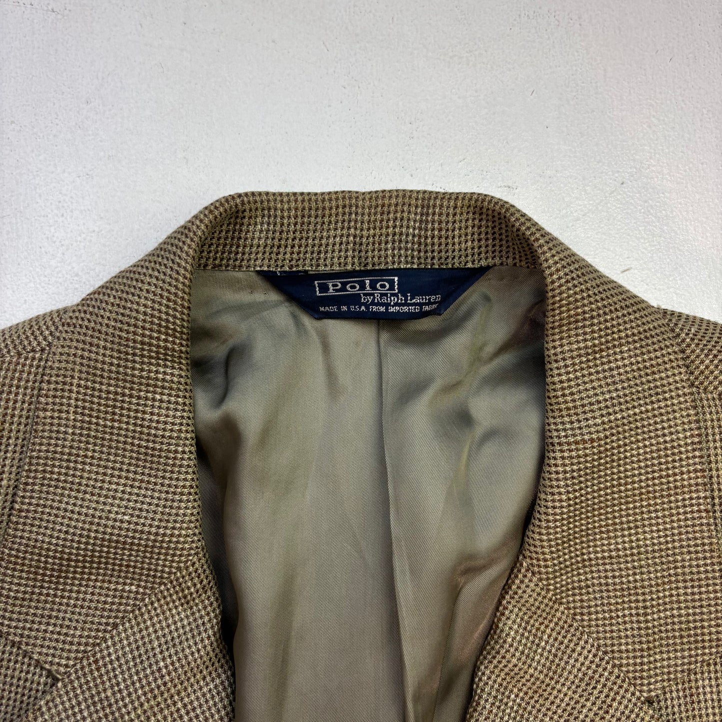 Polo Ralph Lauren Green Barleycorn Tweed Blazer Sports Coat (Silk Linen Wool) - 43R