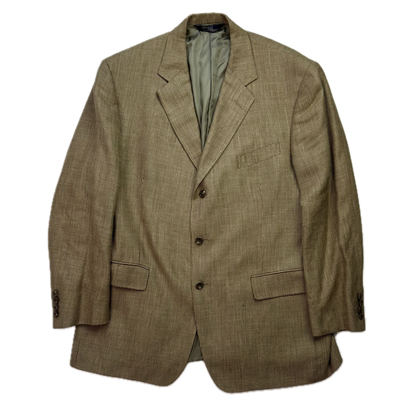 Polo Ralph Lauren Green Barleycorn Tweed Blazer Sports Coat (Silk Linen Wool) - 43R