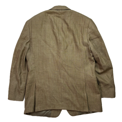 Polo Ralph Lauren Green Barleycorn Tweed Blazer Sports Coat (Silk Linen Wool) - 43R