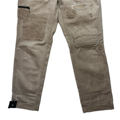 Polo Ralph Lauren Patchwork Distressed Beige Chinos - 33x34