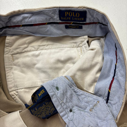 Polo Ralph Lauren Patchwork Distressed Beige Chinos - 33x34