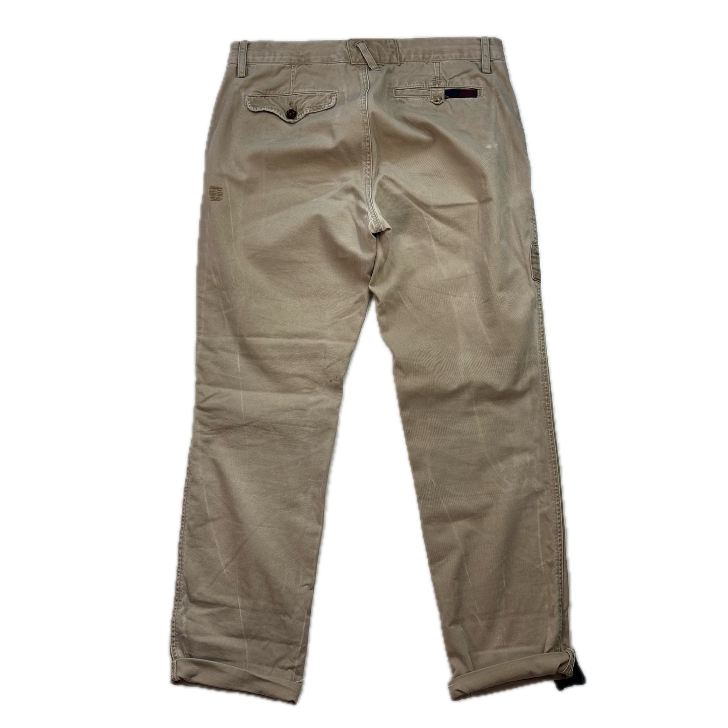 Polo Ralph Lauren Patchwork Distressed Beige Chinos - 33x34