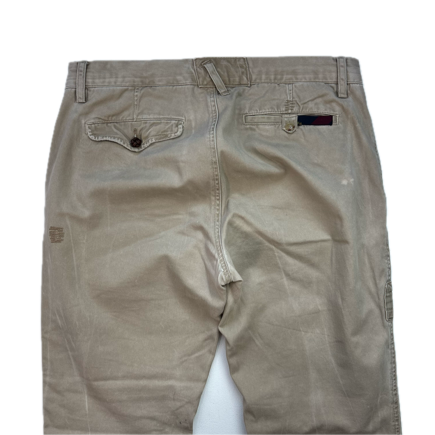 Polo Ralph Lauren Patchwork Distressed Beige Chinos - 33x34