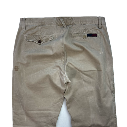 Polo Ralph Lauren Patchwork Distressed Beige Chinos - 33x34