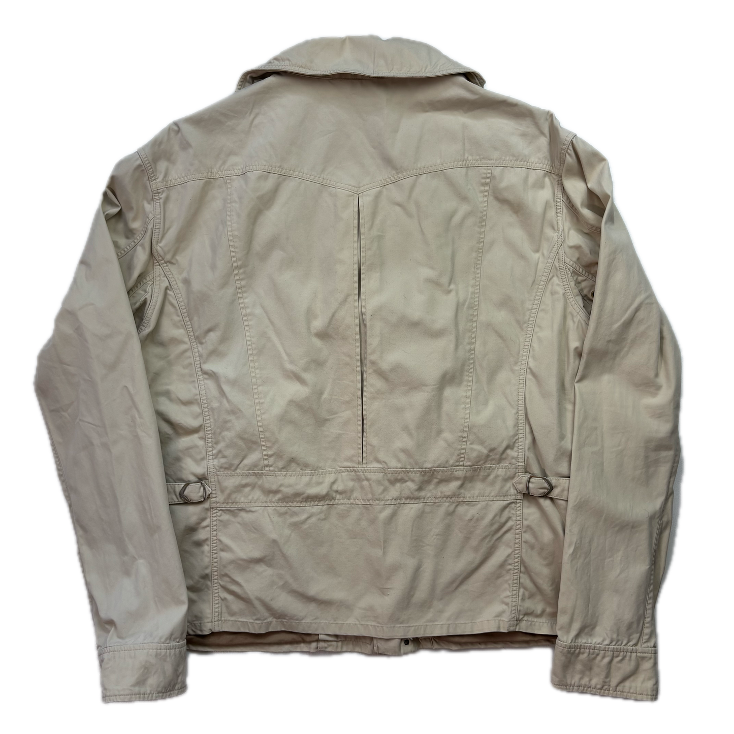Polo Ralph Lauren Beige Aviator Bomber Jacket Cropped - L