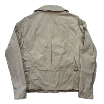 Polo Ralph Lauren Beige Aviator Bomber Jacket Cropped - L
