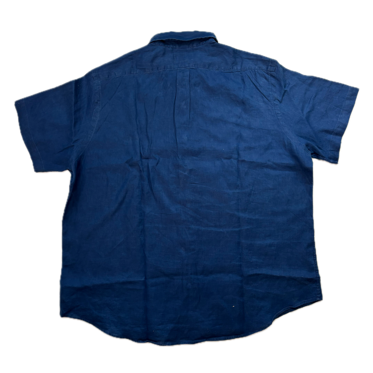 Polo Ralph Lauren Navy Blue Linen Shirt Classic Fit - XXL