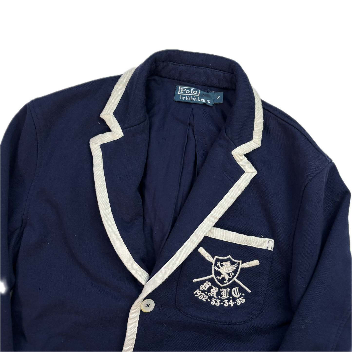 Polo Ralph Lauren Navy Rowing Crest Sports Jacket Blazer - S