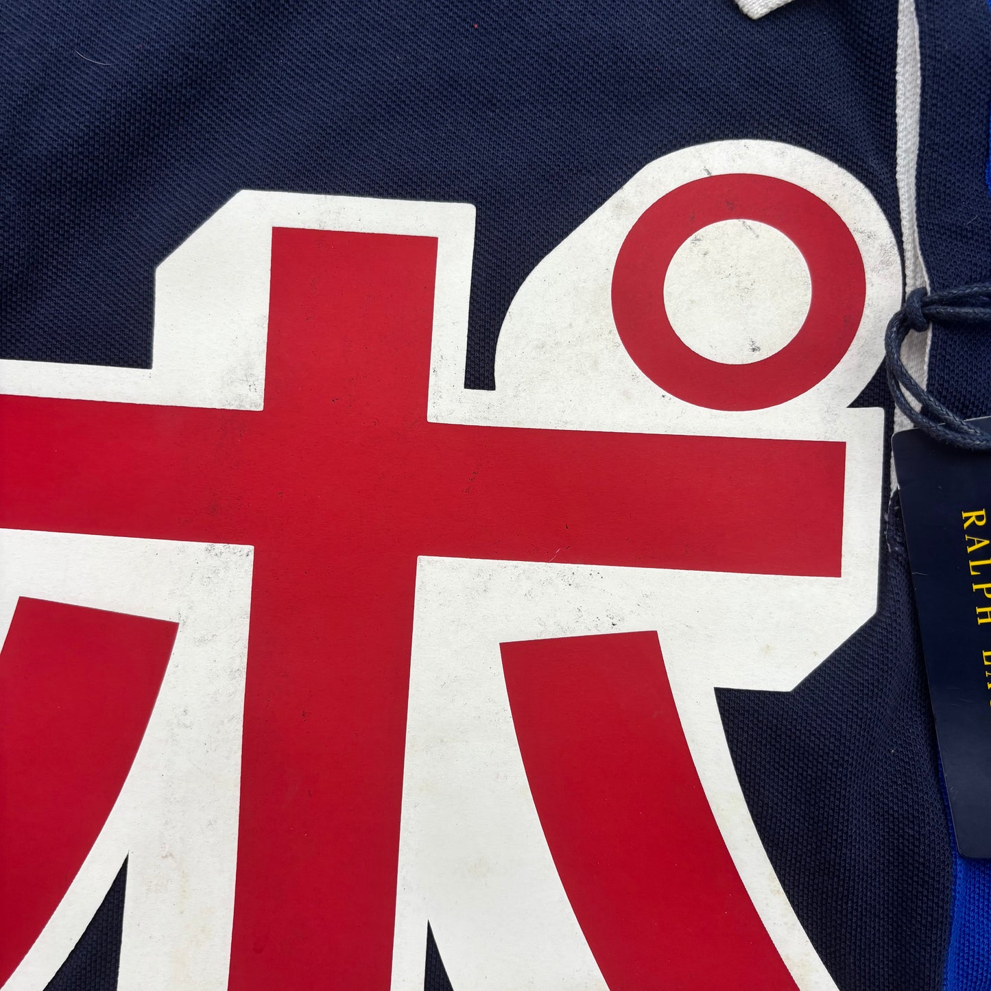 Polo Ralph Lauren Navy Blue Tokyo Stadium Polo Shirt Retro 1992 - XL
