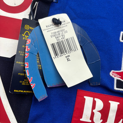 Polo Ralph Lauren Navy Blue Tokyo Stadium Polo Shirt Retro 1992 - XL