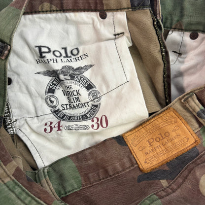 Polo Ralph Lauren Varick Slim Straight Camouflage Camo Jeans - 34x30