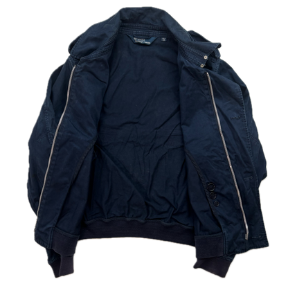 Polo Ralph Lauren Navy Aviator Bomber Jacket Double Breast Cropped - L