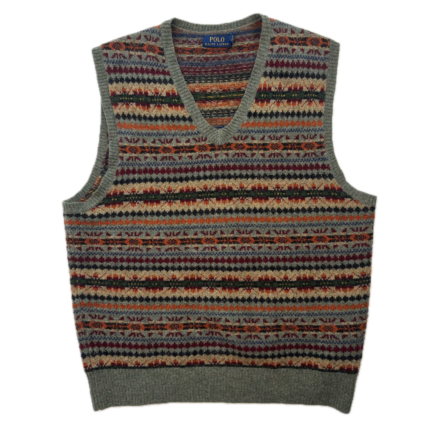 Polo Ralph Lauren Green Fairisle Vest (Lambswool) - M
