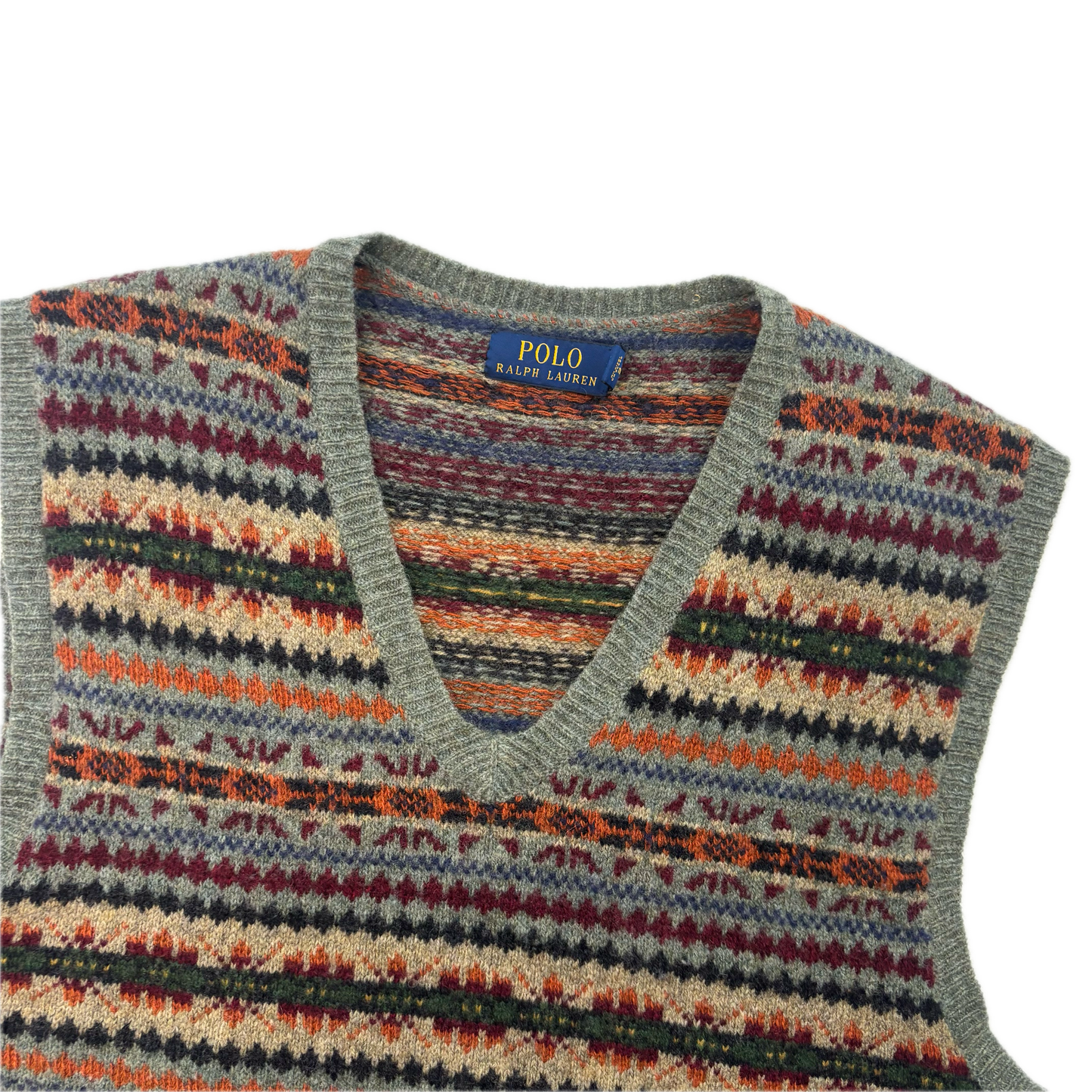 Polo Ralph Lauren Green Fairisle Vest (Lambswool) - M