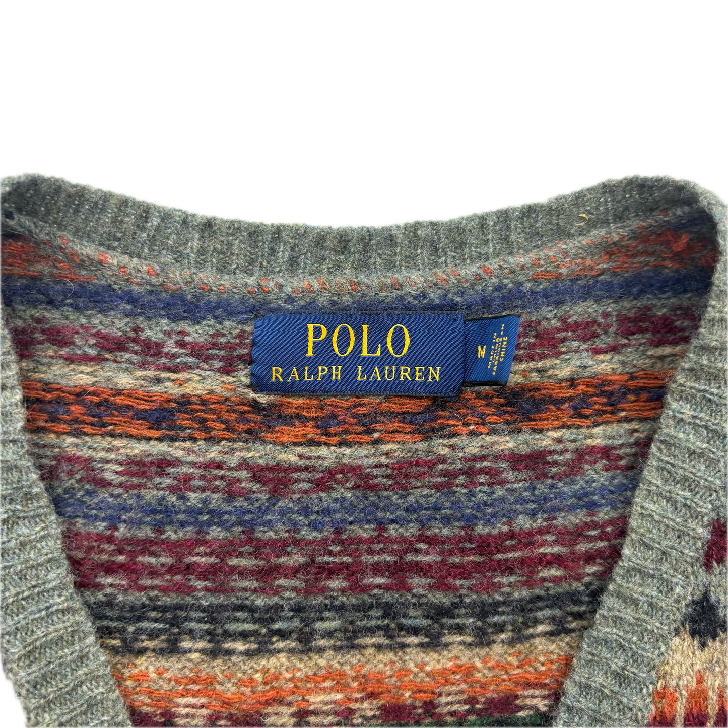 Polo Ralph Lauren Green Fairisle Vest (Lambswool) - M