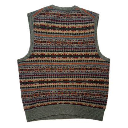 Polo Ralph Lauren Green Fairisle Vest (Lambswool) - M