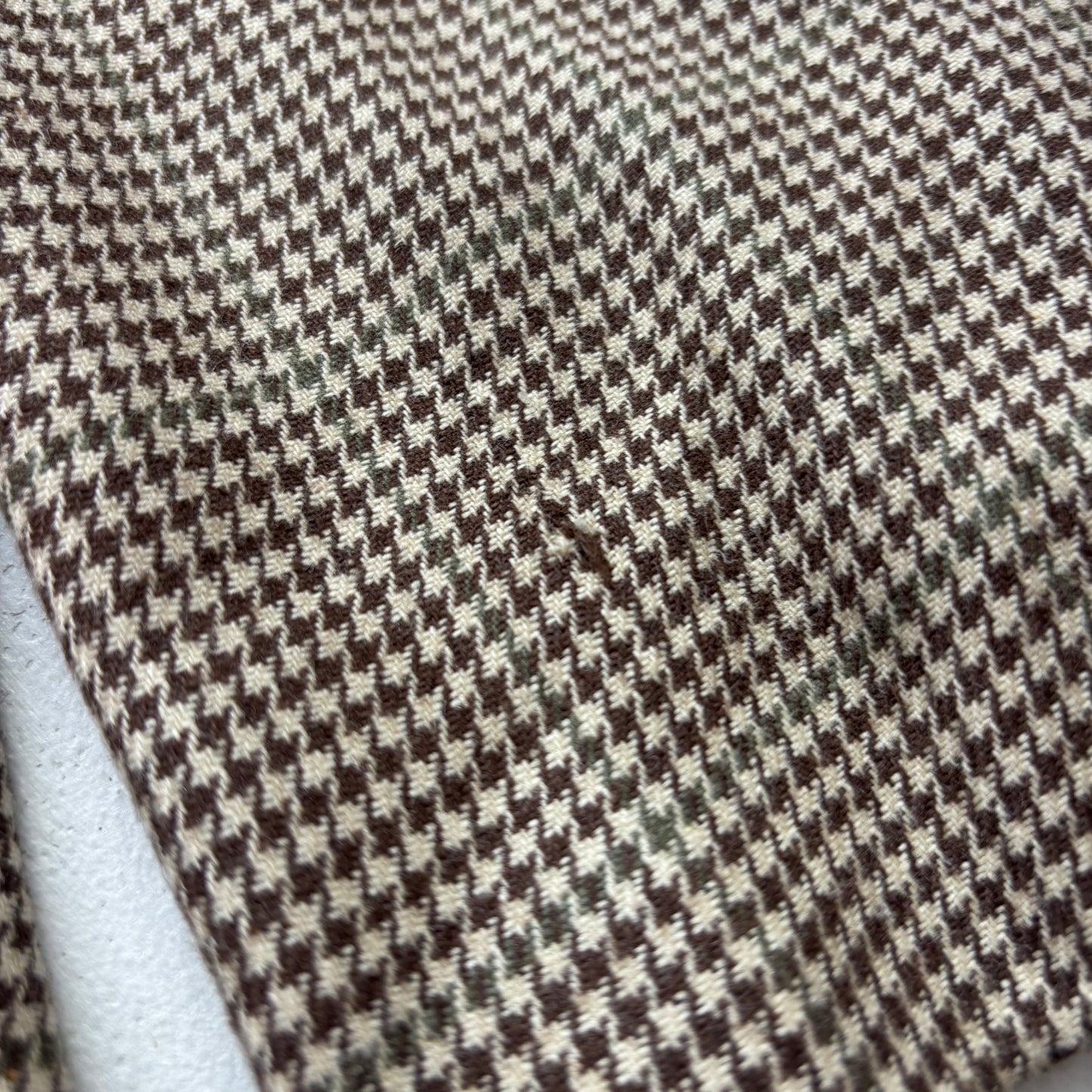 Polo Ralph Lauren Brown Beige Houndstooth Tweed Blazer - 44L