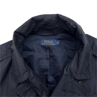 Polo Ralph Lauren Navy Utility Double Breasted Rain Mac Coat - S