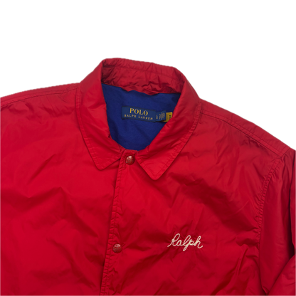Polo Ralph Lauren Red NY State Champs Coach Jacket - L