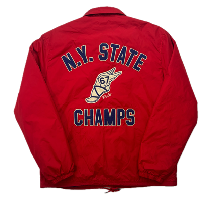 Polo Ralph Lauren Red NY State Champs Coach Jacket - L