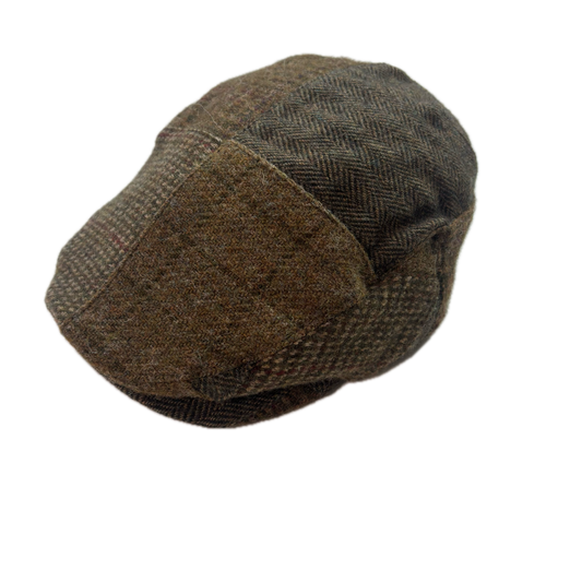 Polo Ralph Lauren Patchwork Tweed Flat Cap Newsboy Hat - S/M