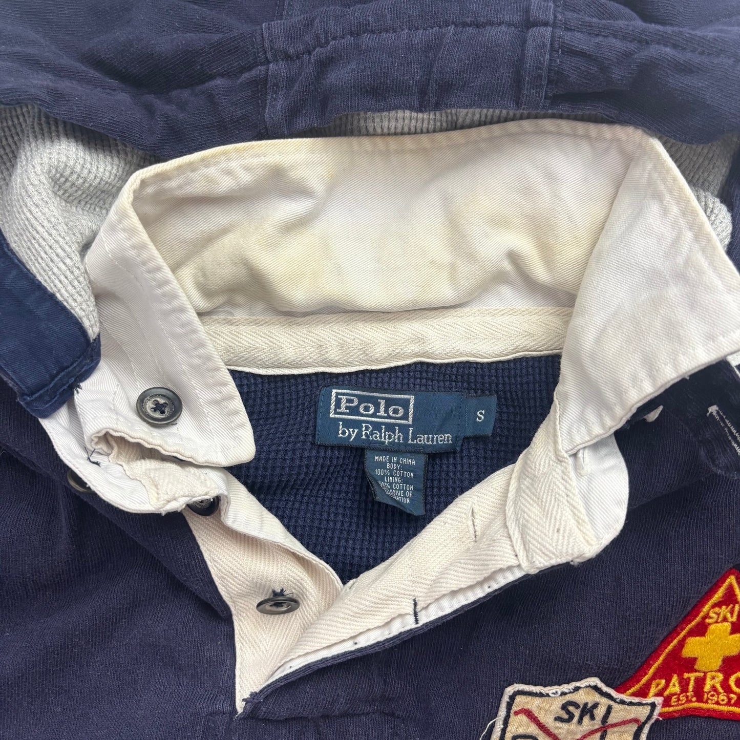 Polo Ralph Lauren Ski Patrol Hooded Rugby Shirt - S