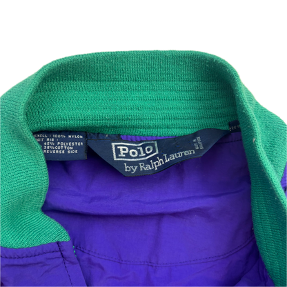 Polo Ralph Lauren Polo Volley Short Sleeve Purple Green Pullover Windbreaker - M
