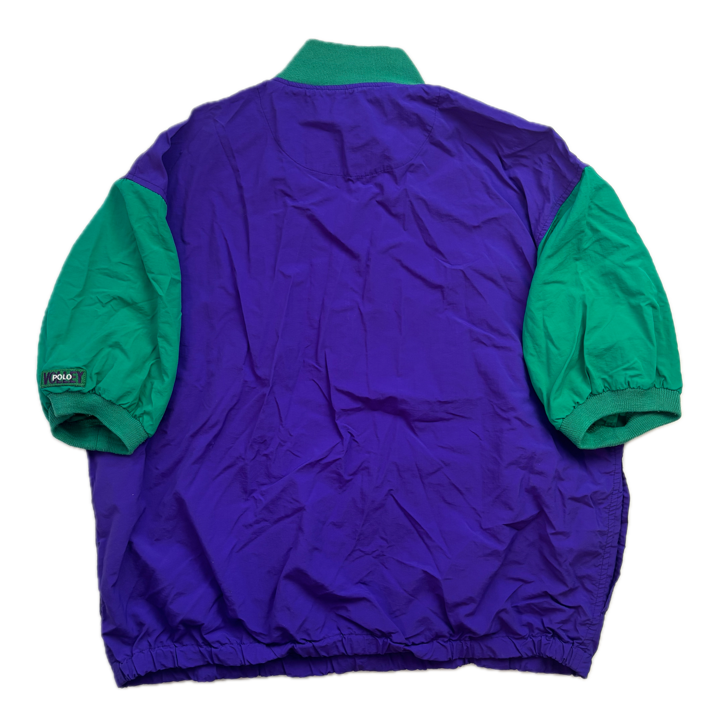 Polo Ralph Lauren Polo Volley Short Sleeve Purple Green Pullover Windbreaker - M