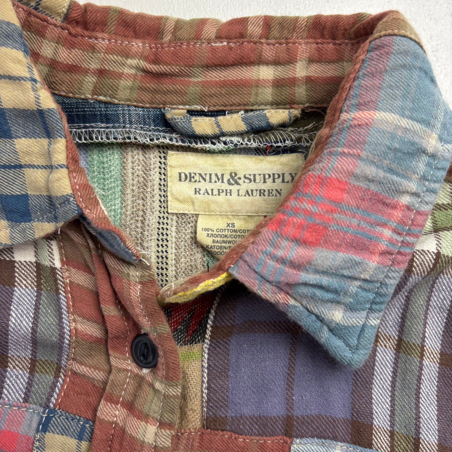 Denim & Supply Patchwork Aztec Check Shirt - XS