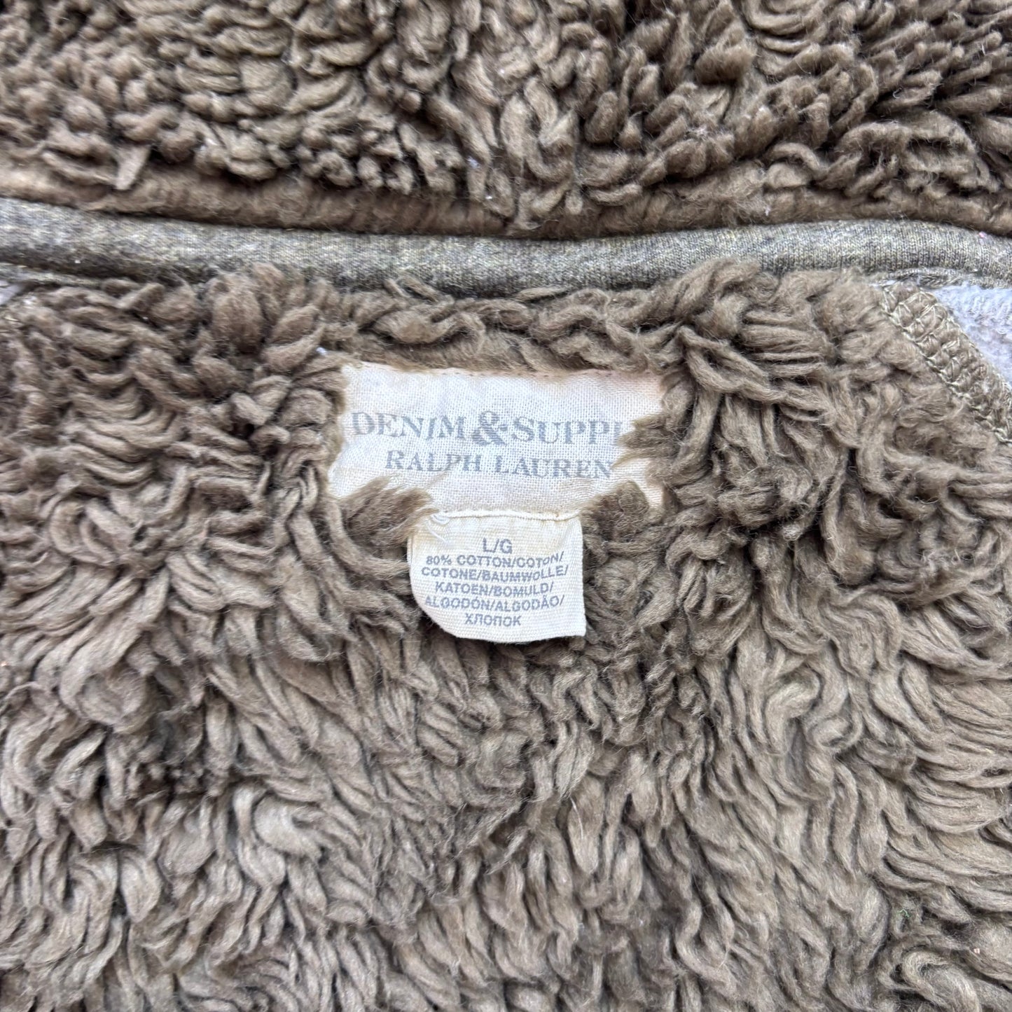 Denim & Supply Southwestern Graphic Sherpa Lined Hoodie Aztec Indian Head - L