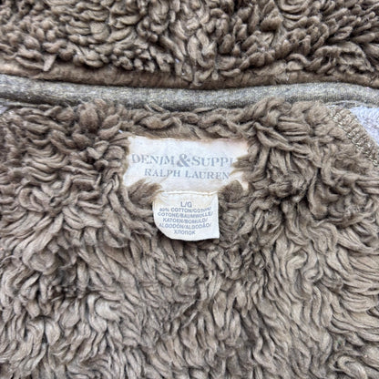 Denim & Supply Southwestern Graphic Sherpa Lined Hoodie Aztec Indian Head - L