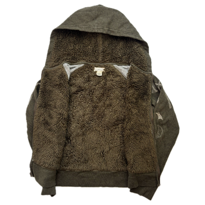Denim & Supply Southwestern Graphic Sherpa Lined Hoodie Aztec Indian Head - L