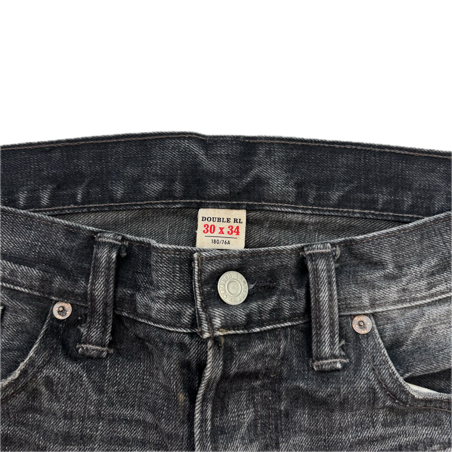 RRL Ralph Lauren Grey Jeans Slim Narrow Denim - 30x34