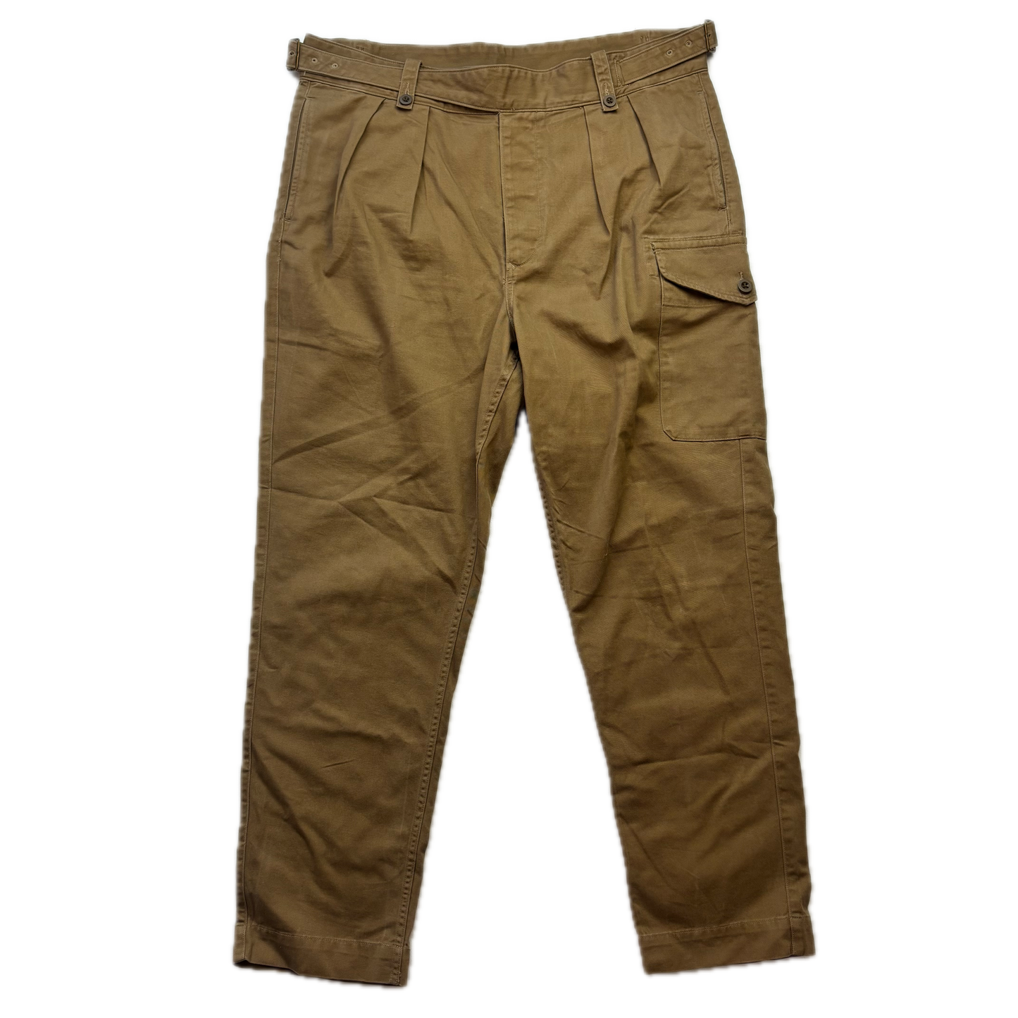 Polo Ralph Lauren Tan Officer Ghurka Military Trouser Chino Pants Relaxed Fit - 36x32