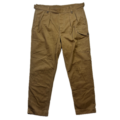 Polo Ralph Lauren Tan Officer Ghurka Military Trouser Chino Pants Relaxed Fit - 36x32