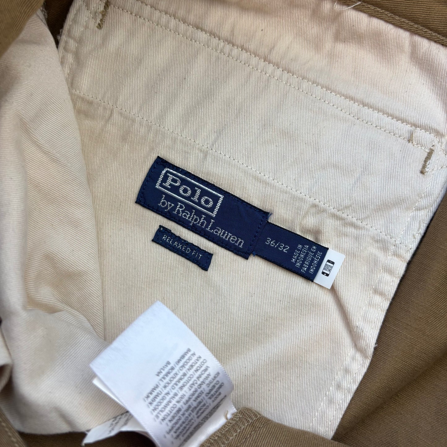 Polo Ralph Lauren Tan Officer Ghurka Military Trouser Chino Pants Relaxed Fit - 36x32