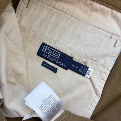 Polo Ralph Lauren Tan Officer Ghurka Military Trouser Chino Pants Relaxed Fit - 36x32