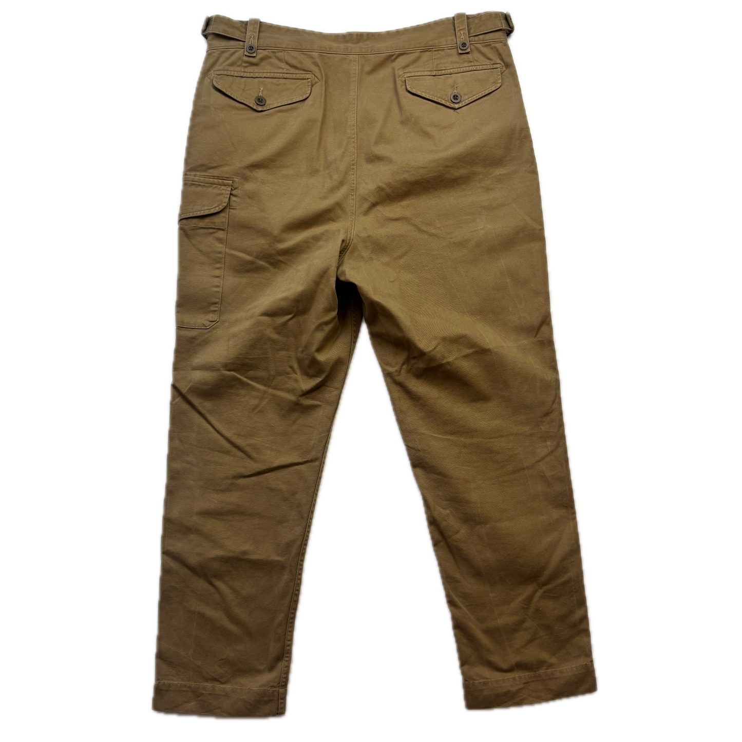 Polo Ralph Lauren Tan Officer Ghurka Military Trouser Chino Pants Relaxed Fit - 36x32