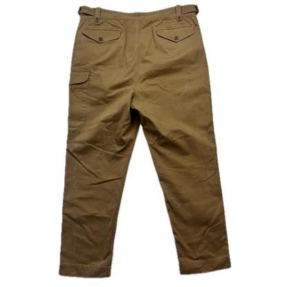 Polo Ralph Lauren Tan Officer Ghurka Military Trouser Chino Pants Relaxed Fit - 36x32