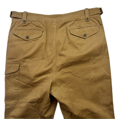 Polo Ralph Lauren Tan Officer Ghurka Military Trouser Chino Pants Relaxed Fit - 36x32