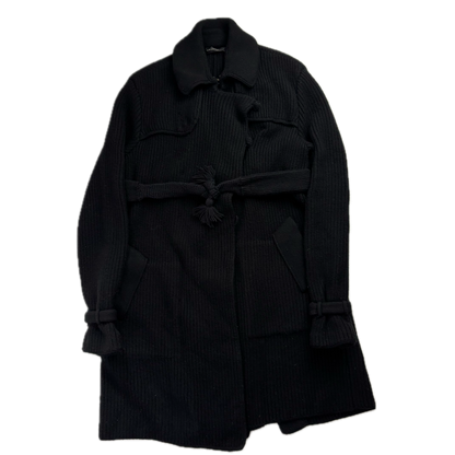 Ralph Lauren Black Label Long Belted Cardigan Wool Cashmere Black - M