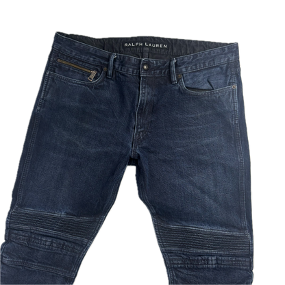 Ralph Lauren Black Label Jeans Biker Motorcycle Denim - 36x34