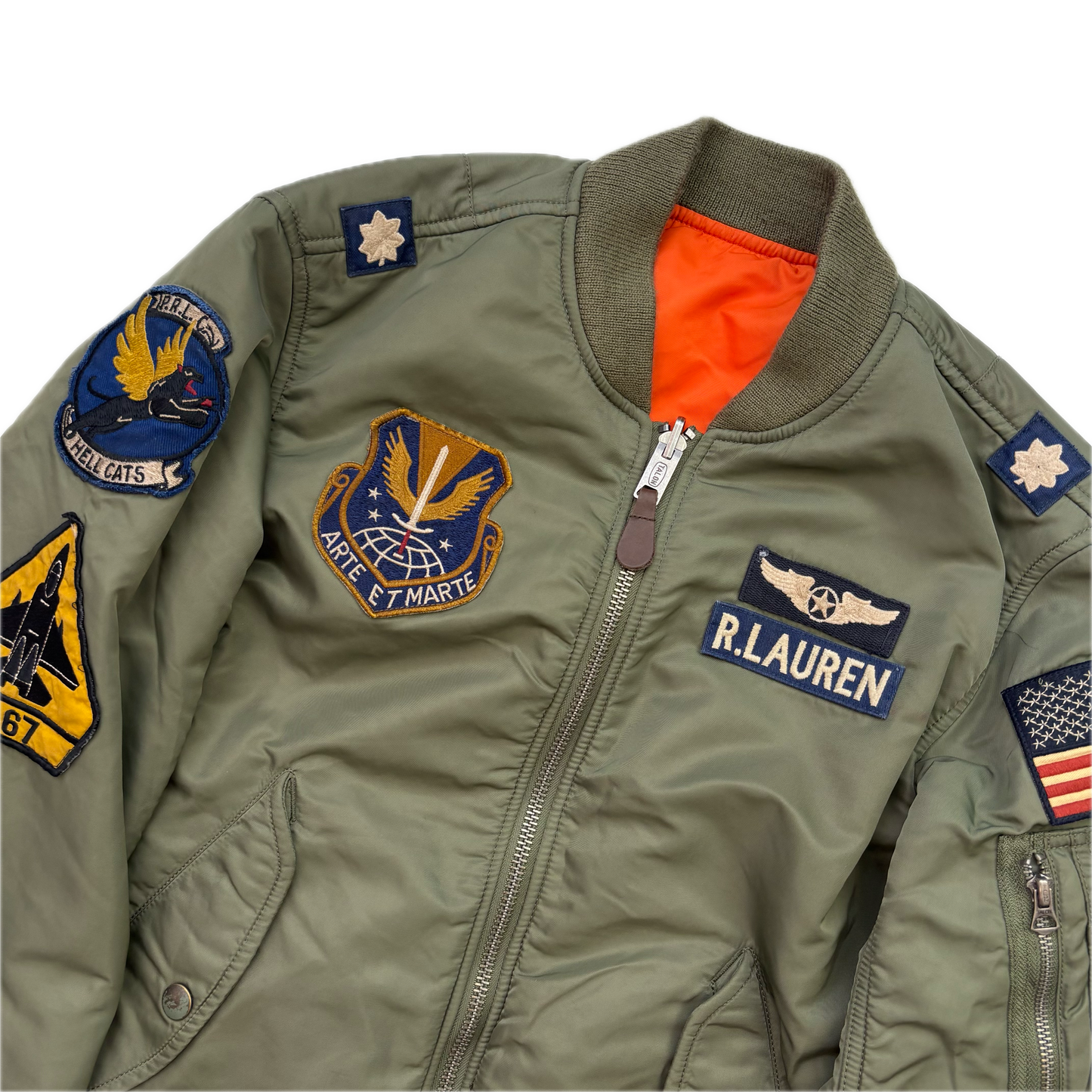 Polo Ralph Lauren Military Reversible Patches MA-1 Bomber Jacket - S