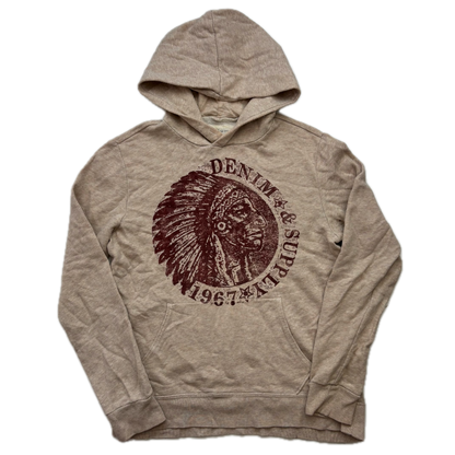 Denim & Supply Beige Indian Head Aztec Hoodie - M