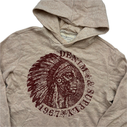 Denim & Supply Beige Indian Head Aztec Hoodie - M