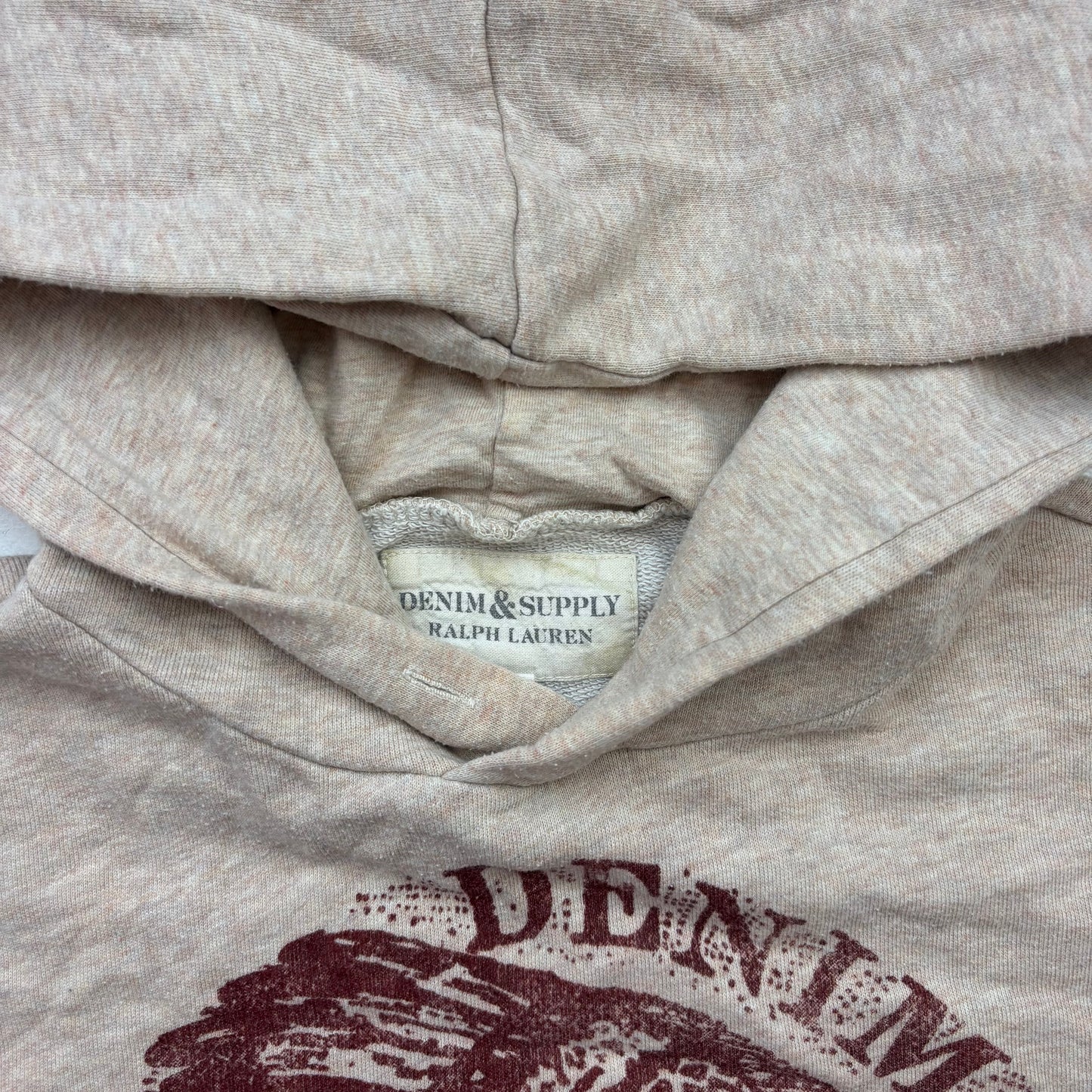 Denim & Supply Beige Indian Head Aztec Hoodie - M