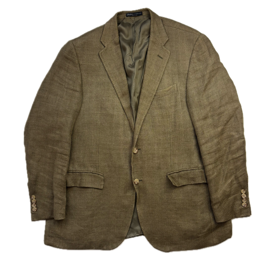 Polo Ralph Lauren Green Herringbone Blazer (Flax) - 44R